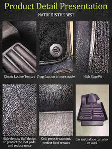 Accessori Interni Tappetini per <span class=keywords><strong>Auto</strong></span> <span class=keywords><strong>da</strong></span> <span class=keywords><strong>Donna</strong></span> Personalizzati 3D/5D/6D/7D/9D in Pelle e Gomma Prodotti in Cina all'Ingrosso - Product Image 2