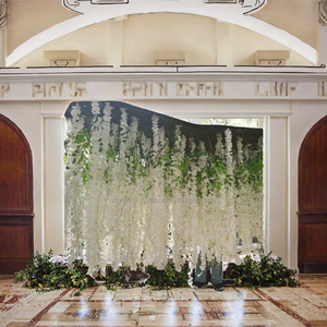 Fleurs artificielles suspendues pour mariage, design personnalisé de style moderne, fleurs murales de glycine pour plafond, directement de l'usine - Product Image 3