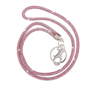 สายคล้องคอประดับเพชรระยิบระยับ ปรับความยาวได้ ใช้สำหรับใส่บัตรประจำตัว พวงกุญแจ  สำหรับสุภาพสตรี  ตกแต่งด้วยเพชร  วัสดุโลหะ เป็นมิตรกับสิ่งแวดล้อม - Product Image 6