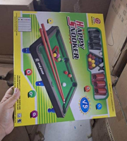 Mini jeu de billard Happy pour enfants, jeu de billard d'intérieur avec queues et boules