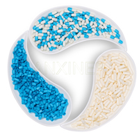 Personnalisation Capsule de gel vide bleue et blanche séparée et gélules Taille 000