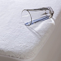 Protège-matelas imperméable en tissu de bambou 180 g/m² respirant et antibactérien, taille Queen, poches profondes, drap-housse