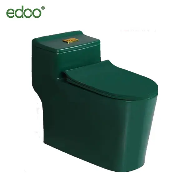 Inodoro de cerámica para baño, Clóset de una pieza, color verde claro mate, wc, precio bajo, venta al por mayor