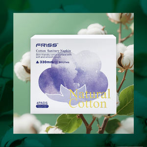 Toallas sanitarias de algodón orgánico OEM al por mayor, toallas sanitarias femeninas suaves y transpirables para el período <span class=keywords><strong>menstrual</strong></span>, almohadillas sanitarias de algodón para el período - Product Image 4