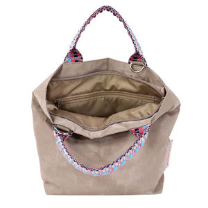 Bolso de Mano con Solapa Minimalista y Ecológico de la Serie Color-blocking Lady Tyvek de Nuevo Diseño, con Dos Correas, Cierre de Cremallera, Impermeable y de Gran Capacidad - Product Image 4