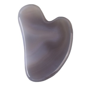 Tabla de Gua Sha de Forma Irregular a <span class=keywords><strong>Precio</strong></span> de Fábrica, Placa de Masaje de Ágata Gris para Belleza Facial y Salud - Product Image 5