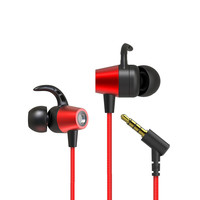 Earphone dalam telinga 3.5MM peredam bising aktif merah atau abu-abu