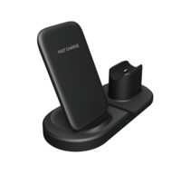 Estación de Carga Inalámbrica 3 en 1 de Fabricación Rápida, Soporte con Potencia de Salida de 10 W para iPhone y Samsung