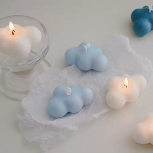 Bougies d'aromathérapie en forme de nuage de bulles en gros, personnalisables, faites à la main en cire de paraffine pour mariages, anniversaires, Nouvel An et fêtes - Product Image 2