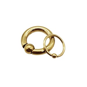 Anillos de Acero Inoxidable con Bola Captiva BCR |   Joyería para Piercings Corporales en Varios Tamaños para Orejas, Nariz, Septum, Piercings Corporales - Product Image 5