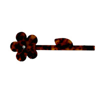 Barrette à cheveux élégante en acétate de fleurs, style français, polyvalente, faite à la main, pour printemps, avec frange mi-haute et queue de cheval, horizontale et droite