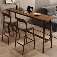 Vente en gros de tabouret de bar de comptoir à cadre de pieds en bois nordique avec siège en cuir PU pour la cuisine, le bar et le café à domicile