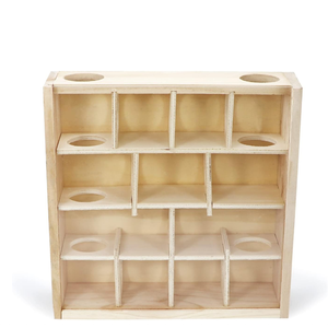 Maze en bois pour hamster, tunnel, maisonnette, abri d'exploration pour petits animaux avec couvercle transparent en acrylique - Product Image 4