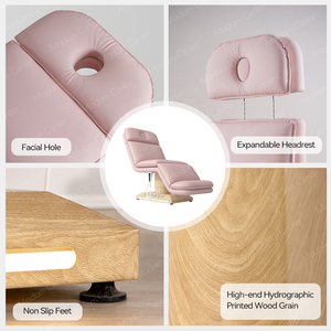 Madamcenter Belleza eléctrica Cama cosmética Salón de belleza Mesa de masaje Esteticista facial Cama de spa médica Pedal de pie con calefacción - Product Image 6
