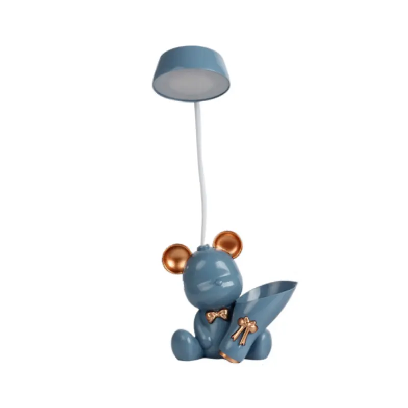 Creative decoration bear Led desk lamp pencil sharpener Usb rechargeable battery storage bedroom night light