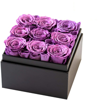 Roses éternelles 100% faites à la main, longue durée, vente en gros, boîtes