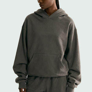 Sweats à capuche en coton épais surdimensionnés personnalisés pour unisexe à épaules tombantes Streetwear fabricant de sweats à capuche pull unisexe - Product Image 1