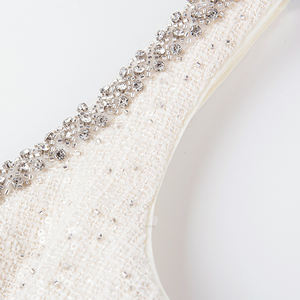 SHENGFU kadınlar beyaz pullu Mini elbise kolsuz Scoop boyun Sparkly Bodycon parti kokteyl zarif kısa elbise - Product Image 3