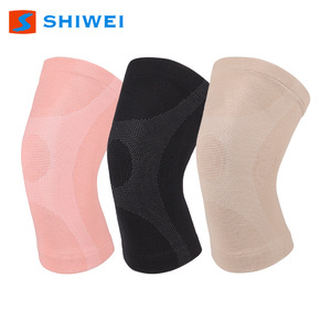 Shiwei <b>Knee</b> Sleeve <b>High</b> Elastic Knit Fabric For Basketball Sports Protection - Product Image 2