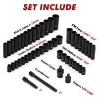Boîte outil professionnel combinaison clé main Impact ensemble vanadium douille réparation automatique cliquet douille Kit matériel peu clé voiture