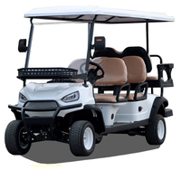 Fournisseur chinois vendant des voiturettes de golf électriques à 4 roues avec freins à disque, voiturettes de golf électriques 4 places, pneus tout-terrain de 10 pouces, batterie 48V