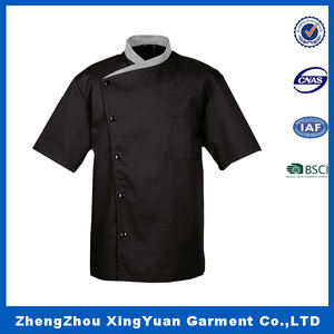 Veste <span class=keywords><strong>de</strong></span> chef à manches courtes avec logo, veste <span class=keywords><strong>de</strong></span> chef, tablier, vêtements <span class=keywords><strong>de</strong></span> travail pour serveur, uniforme <span class=keywords><strong>de</strong></span> cuisine, uniforme <span class=keywords><strong>de</strong></span> restaurant unisexe - Product Image 5