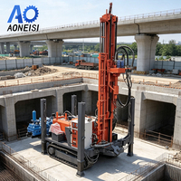 Foreuse hydraulique complète de 400 m montée sur chenilles, alimentée au diesel, avec pompe à boue pour le forage de puits d'eau souterraine