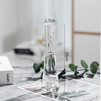 Vase de Table en Verre Abordable Décoration Maison Vitrage Transparent Design Art Déco pour Arrangement Floral Hydroponique Décoration de Salon