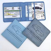 Organisateur de documents de voiture à fermeture magnétique en gros Porte-cartes d'immatriculation et d'assurance de voiture Portefeuille pour la paperasserie des véhicules automobiles