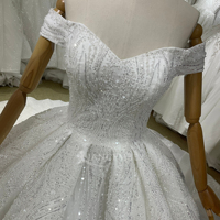Robe de bal princesse scintillante Robes de mariée Appliques en dentelle Robes de mariée à paillettes Lsbh11
