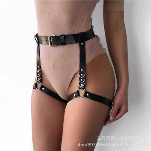 Venta directa de fábrica de lencería de cuero estilo europeo y americano, productos íntimos para parejas, artículos de cuero para piernas a la moda. - Product Image 5