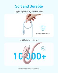 Cable de Carga Rápida Anker 240W Tipo C, USB a Conector Delgado Trenzado y Resistente a la Suciedad para la Serie 17 A8060, Carga a Toda Velocidad de 240W - Product Image 4