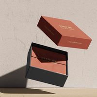 Boîtes cadeaux rigides en carton de luxe sur mesure pour montres, parfums, cosmétiques, soins de la peau, avec couvercle amovible blanc et col.