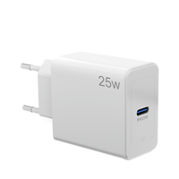 Chargeur rapide USB-C PD 25W avec prise UE, adaptateur secteur portable Type C pour iPhone 17 16 15 Samsung Android