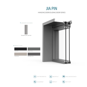 Porte coulissante en aluminium KOMPSTAR au design minimaliste, porte suspendue, cloison de cuisine - Product Image 4