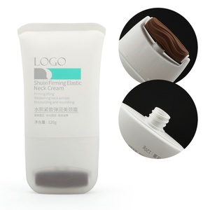 Tube cosmétique en plastique souple 120g personnalisé avec logo, tête de brosse à rouleau, capuchon à vis transparent, emballage vide pour nettoyant visage BB, vente en gros - Product Image 2