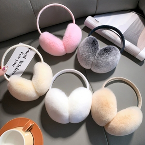 Femmes personnalisé mignon doux en peluche coupe-vent <span class=keywords><strong>cache</strong></span>-oreilles épaissir chaud hiver 100% <span class=keywords><strong>fourrure</strong></span> naturelle <span class=keywords><strong>cache</strong></span>-oreilles <span class=keywords><strong>fourrure</strong></span> <span class=keywords><strong>fourrure</strong></span> <span class=keywords><strong>oreille</strong></span> couvre - Product Image 5