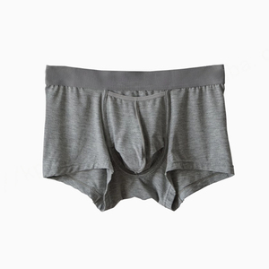 Private Label New Design Mid Rise <b>Boxer</b> Elastic Band Short Solid Modal Sport Breathable Man Briefs and <b>Boxers</b> with Front Pouch - Product Image 1