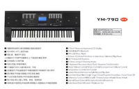 Keyboard Piano Digital Profesional Murah 61-Tombol Layar Digital 500-Nada 80-Lagu Demo Jack Headphone 3.5mm Plastik Hitam AS