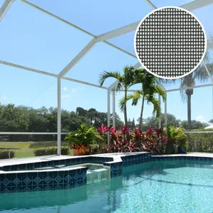 High tensile no dark line heavy duty mesh easy installation window screen pool enclosure kits swimming pool screen