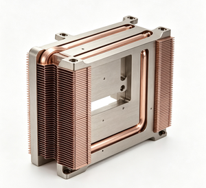 Disipador de Calor Pasivo de Cobre OEM Personalizado, Enfriador de CPU para Servidor sin Ventilador, Aleta de Aluminio, 1U 2U Rack, Servidor AI, FPGA, <span class=keywords><strong>GPU</strong></span>, Mecanizado CNC - Product Image 3