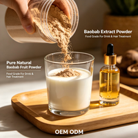 Poudre de fruit de baobab pure et naturelle, extrait de baobab en poudre, qualité alimentaire, pour boisson, traitement des cheveux, OEM ODM