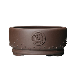 Maceta Redonda de Zisha con Forma de Tambor, Diseño de Bestia Mítica, Estilo Tradicional Chino - Product Image 5