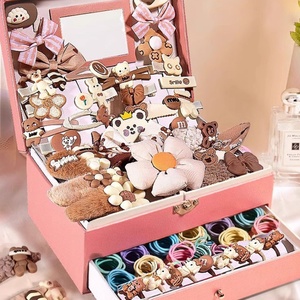 Mini boîte à bijoux en plastique rose pour filles - Jouets amusants pour faire semblant de se maquiller, cadeau d'anniversaire pour enfants, accessoires pour cheveux - Product Image 2