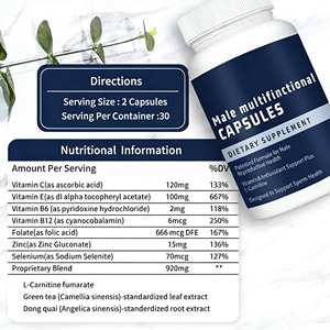 Cápsulas Premium OEM para Fertilidade Masculina Atacado - Suplemento para Aumento de Espermatozoides e Suporte à Concepção, 60 Cápsulas - Product Image 4