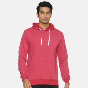 Casual clean Cotton fleece <b>men</b> hoodies with front <b>pouch</b> rib edges and adjustable hood built <b>for</b> daily styling <b>Men</b> Hoodies - Product Image 1