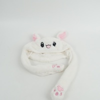 55CM ou personnalisé design mignon animal chapeau en peluche douce écharpe et chapeau avec jouet en peluche
