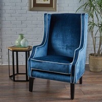 Harga terbaik furnitur rumah Modern Hotel balkon kain berbaring kursi Sofa santai ruang tamu beludru kursi Sofa