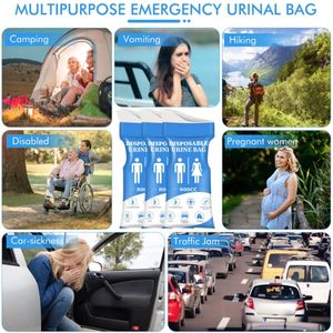800cc di grado medico con ozono che disinfetta la borsa usa e getta dell'urina di emergenza Unisex da viaggio Mini toilette Mobile portatile da campeggio - Product Image 3
