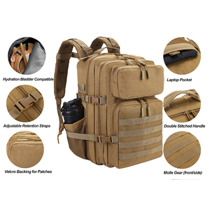 Sac à dos tactique de randonnée Trailpop avec logo personnalisé, imperméable, pour le camping, la chasse, les voyages, la randonnée, 45L, pour hommes - Product Image 4